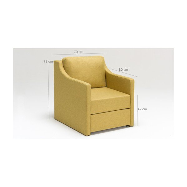 Žluté křeslo s úložným prostorem Balcab Home Laila-image-4