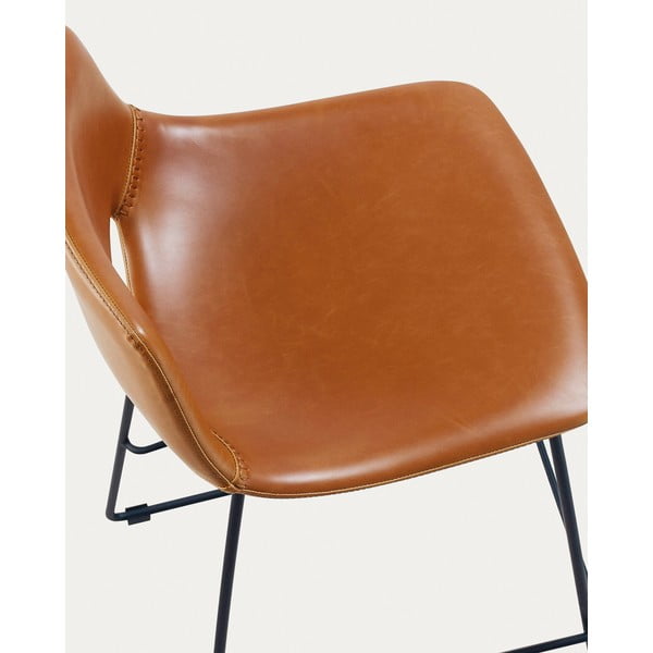 Konjakipruun kunstnahast baaritool (istme kõrgus 76 cm) Zahara - Kave Home-image-4