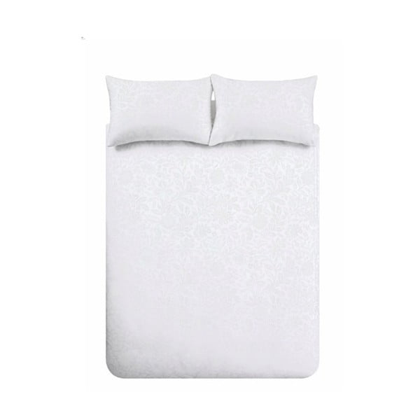 Valge žakaarkangast voodipesu kaheinimesevoodile 200x200 cm Fleur Matelassé - Bianca