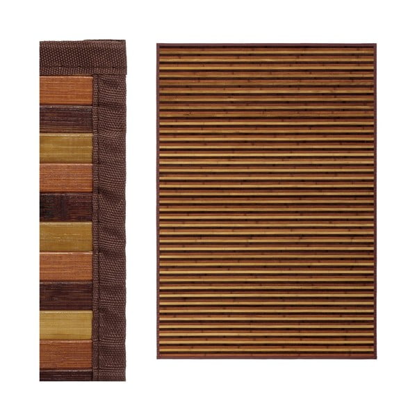Pruun-sinepivärvi bambusest vaip 140x200 cm - Casa Selección-image-1