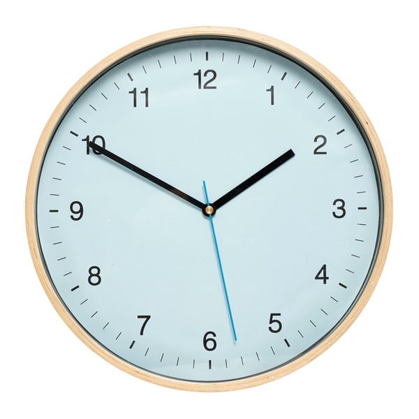 Modré nástěnné hodiny Hübsch Bell, ø 31 cm
