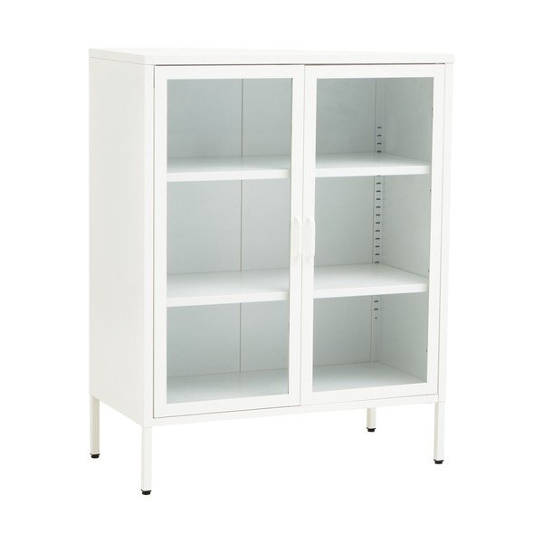 Valge terasest vitriinkapp 80x102x40 cm Acier - Premier Housewares