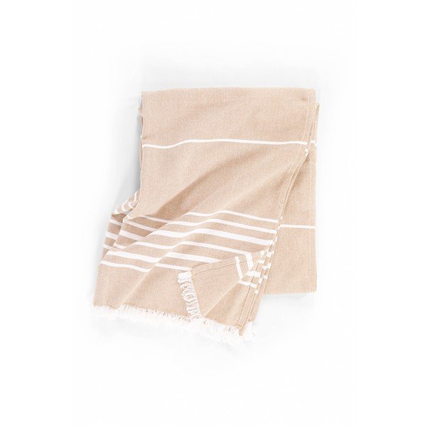 Beež puuvillane tekk 150x200 cm Solene - Tiseco Home Studio