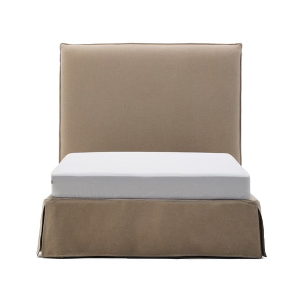 Taupe polsterdatud üheinimesevoodi 90x200 cm Jaira - Kave Home-image-2