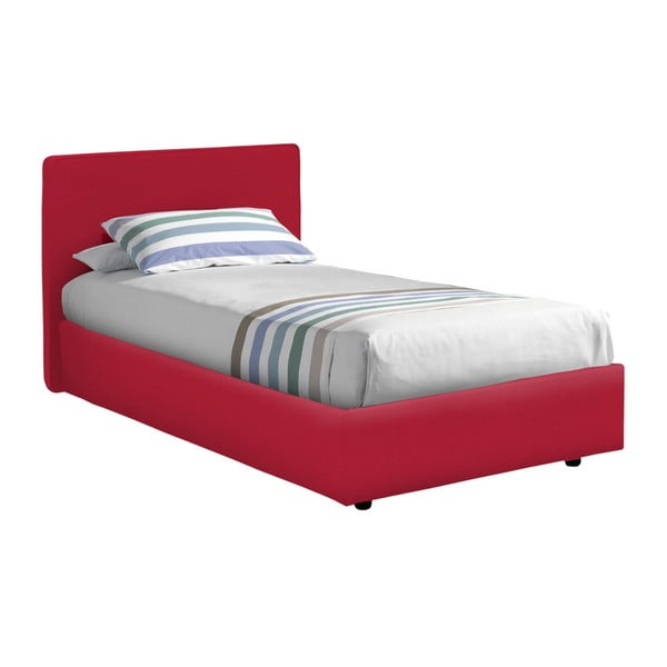 Červená jednolůžková postel s úložným prostorem 13Casa Ninfea, 80 x 190 cm