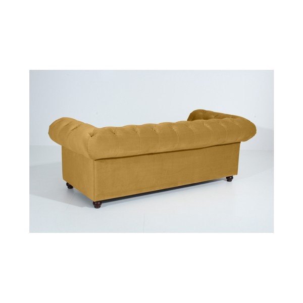Žlutá pohovka Max Winzer Orleans Velvet, 216 cm-image-1