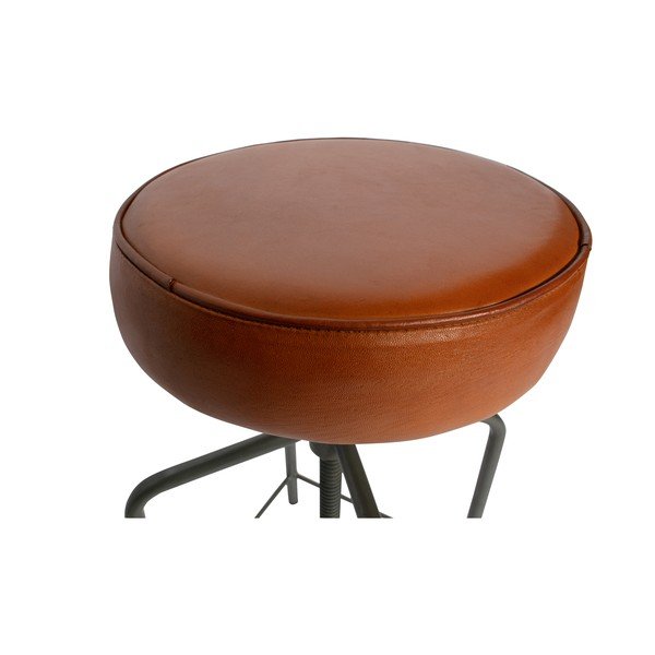 Kovová stolička s koženým sedákem WOOOD Nouk-image-3