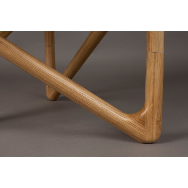 Ümmargune klaasplaadiga diivanilaud ø 80 cm Naia - Dutchbone-image-1