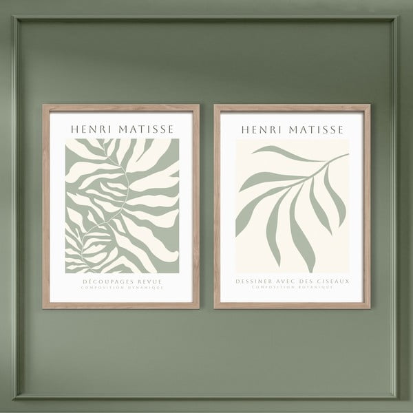 Raamides plakatid, 2tk komplektis 30x40 cm Sage - Styler-image-1