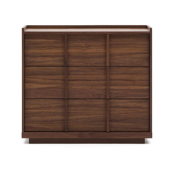 Pruun pähklipuidu spoonist kummut 100x78x50 cm Onix - Kave Home