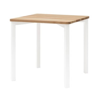 Valge ümarate jalgadega söögilaud TRIVENTI, 80 x 80 cm Triventi - Ragaba