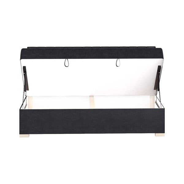 Tumesinine lastevoodi koos madratsiga koos hoiuruumiga 90x200 cm Chill – Ghado-image-4