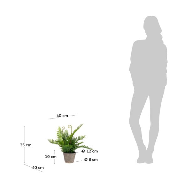 Kunstlill tsemendipotis , kõrgus 35 cm - Kave Home-image-2