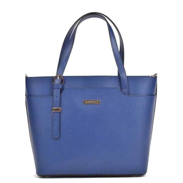 Modrá kožená kabelka Mangotti Bags Francesca