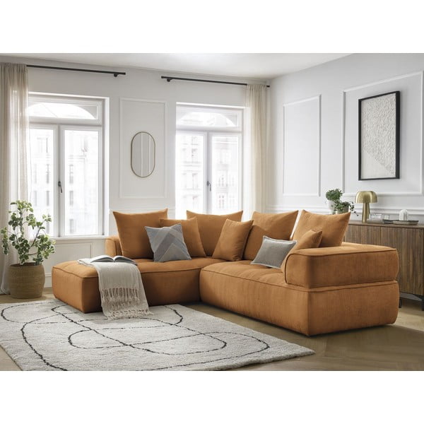 Šenill-nurgadiivan sinepikarva värvi (vasak nurk/L-kujuline) Whesley - Bobochic Paris-image-4