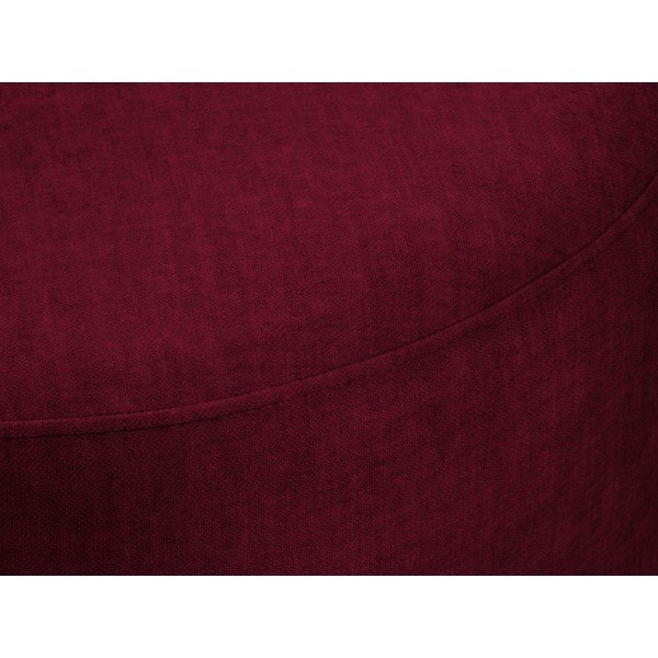 Burgundia värvi sametist puff, ø 68 cm Debbie - Mazzini Sofas-image-1