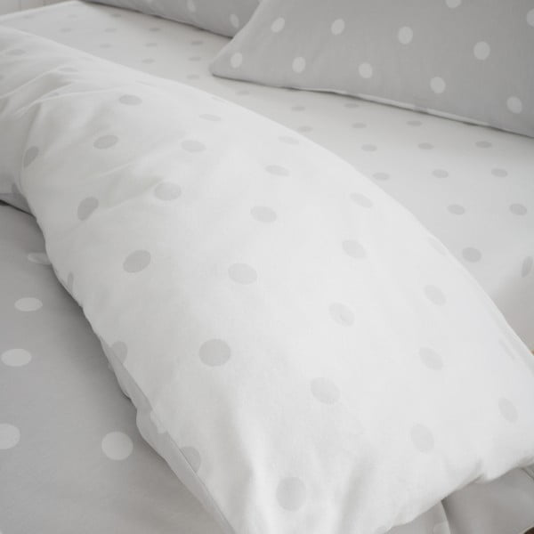 Valge/hall flanell-lina 90x190 cm Polka Dot - Catherine Lansfield-image-2