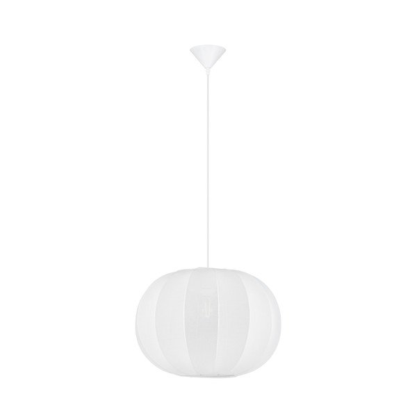 Mattvalge kangast ripplamp ø 50 cm Delina - Nova Luce