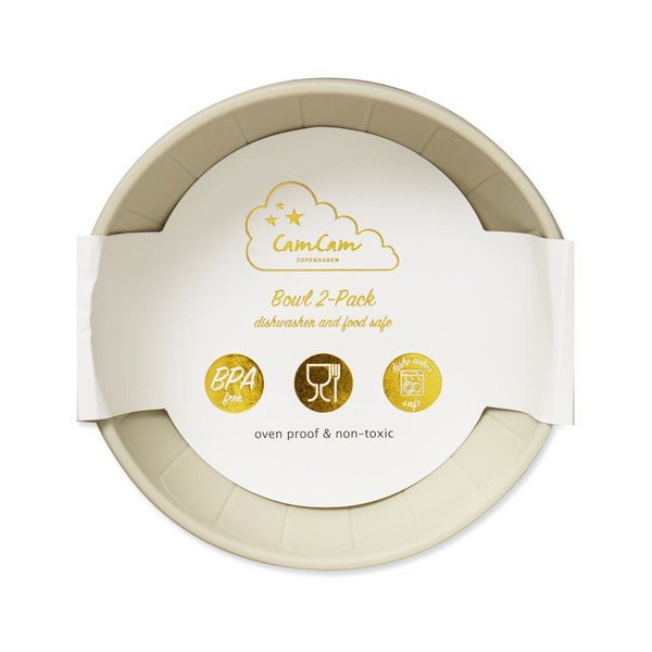 Beežid silikoonist laste taldrikud 2tk komplektis ø 13,5 cm Earth - Cam Cam Copenhagen-image-4