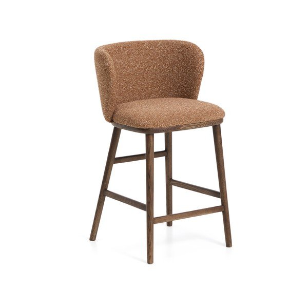Terrakota värvi polsterdatud baaritool (istme kõrgus 65 cm) Ciselia - Kave Home