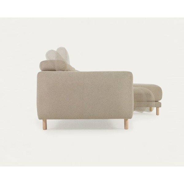 Beež nurgadiivan (paremas nurgas) Singa - Kave Home-image-1