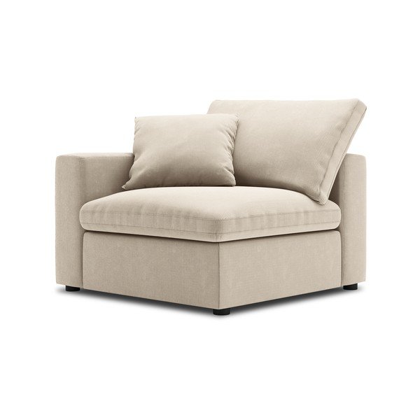 Béžová rohová část modulární manšestrové pohovky Windsor & Co Sofas Galaxy, levý roh-image-2