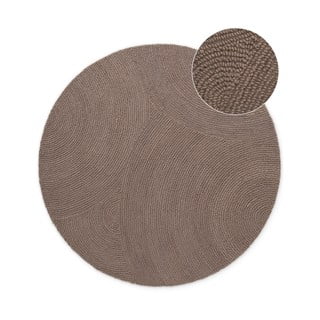 Taupe käsitsi kootud ümmargune villane vaip ø 120 cm Eleni Taupe - Hanse Home