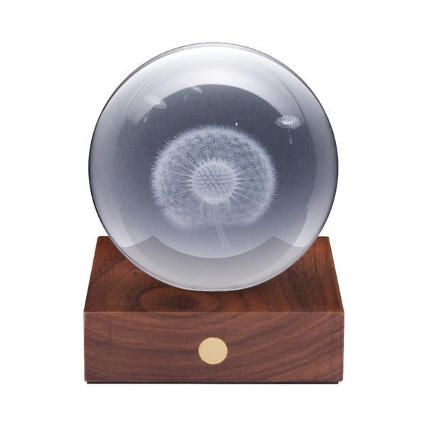 Tumepruun timmitav klaasist lambivari (kõrgus 12 cm) Amber - Gingko