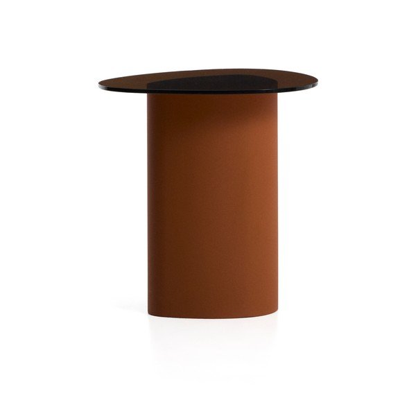 Klaasist pealispinnaga abilaud 47x48 cm Olir - Kave Home