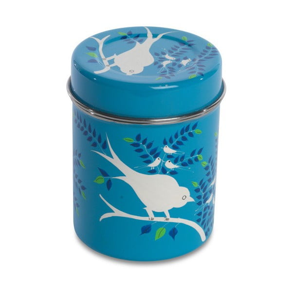Dóza Eva Hand Painted Tea Tin, světle modrá