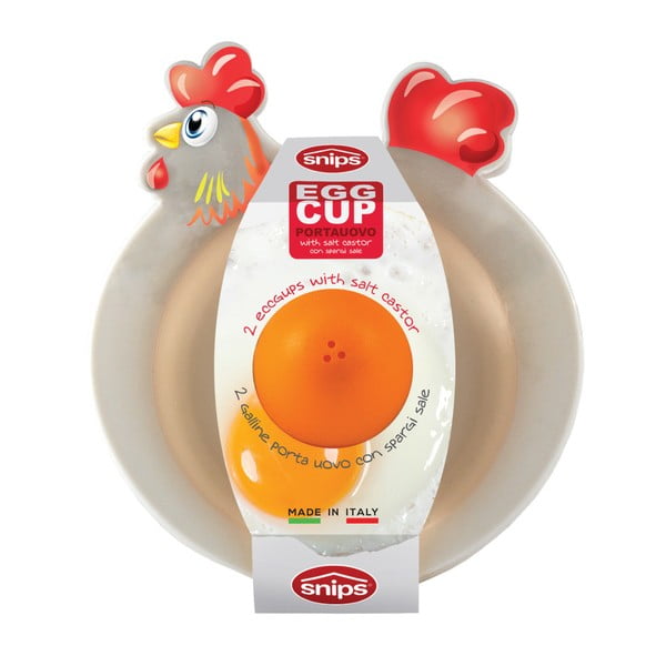 Set 2 kalíšků na vajíčka a slánky Snips Breakfast-image-3