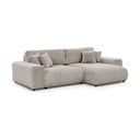 Helehall velvetist nurgadiivanvoodi koos panipaigaga (parem nurk) Sarina - Ropez