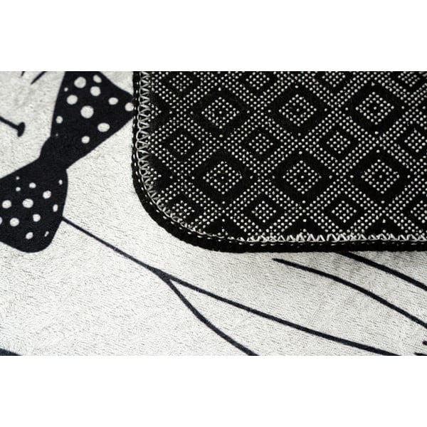 Valge/must vannitoamatt 60x40 cm Little Cats - Foutastic-image-1