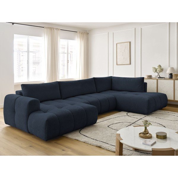 Tumesinine nurgadiivanvoodi panipaigaga (vasak nurk/"U-kujuline") Fuji - Bobochic Paris-image-1