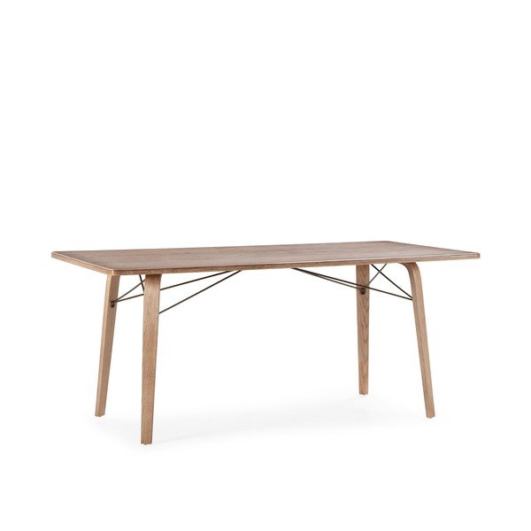 Söögilaud tammepuust pealispinnaga 90x180 cm Lujan - MOME