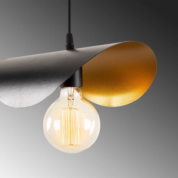 Must-pronksivärvi rippvalgusti metallist varjuga Sivani - Opviq lights-image-4