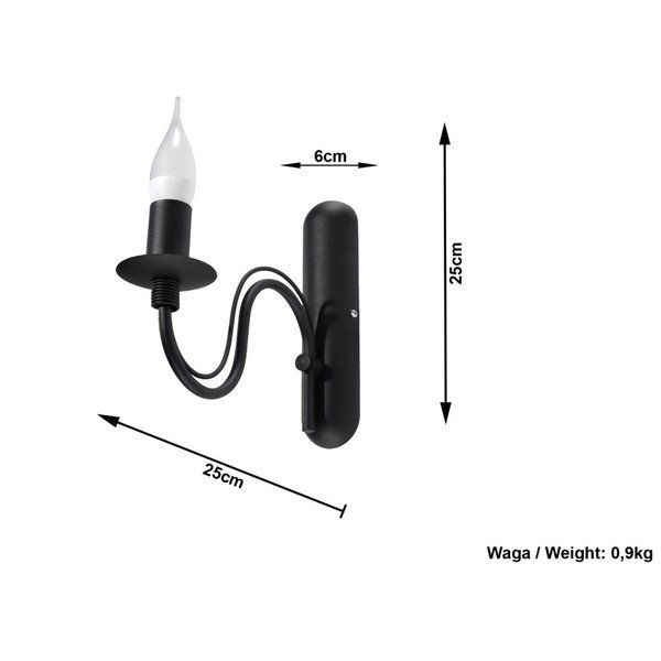 Must seinavalgusti Fiorano - Sollux-image-3