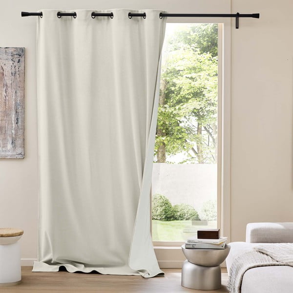 Beež kordvelvetist termokardin 140x260 cm Madison - douceur d'intérieur-image-1