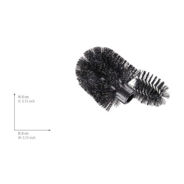 Must plastmass WC-harja pea Ø 8 cm – Wenko-image-1