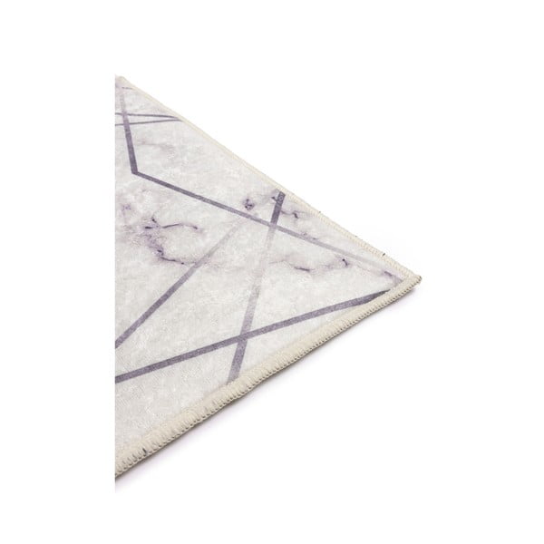 Valged-hallid vannitoamatid 2 tk komplektis 60x100 cm Geometric – Mila Home-image-1