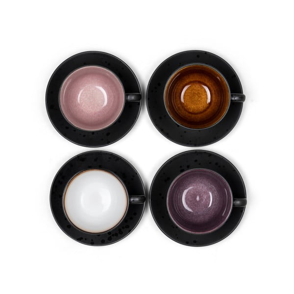 Mustad keraamilised tassid, 4 tk komplektis 240 ml Black/Mix - Bitz-image-1