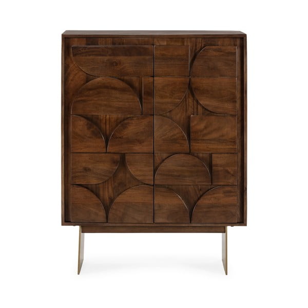 Pruun mangopuidust kapp 90x120x40 cm Trisha - MOME