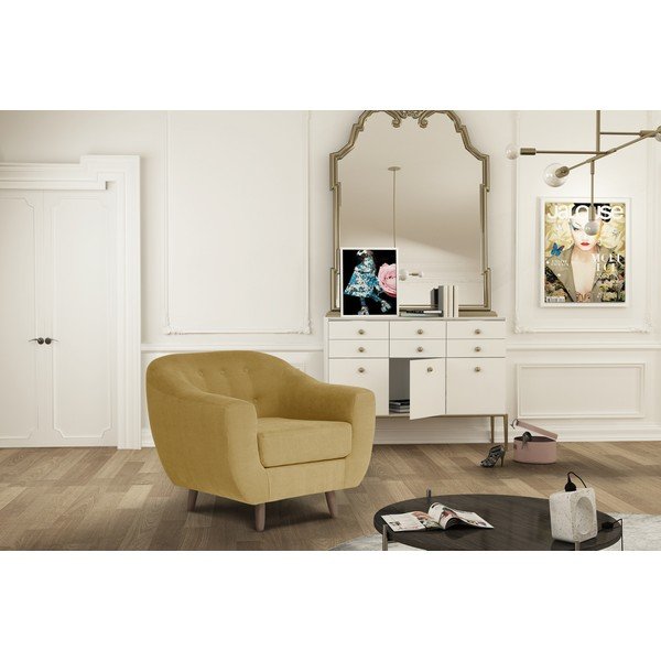 Žluté křeslo Jalouse Maison Vicky-image-1