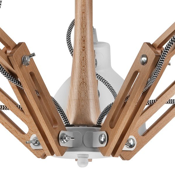 Valge-pruun laevalgusti metallist varjuga ø 15 cm Marcello - LAMKUR-image-4