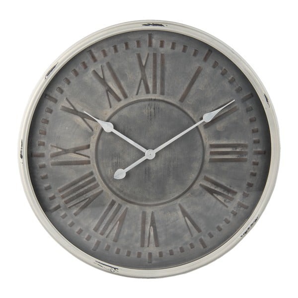 Nástěnné hodiny Clayre & Eef Gris, ⌀ 60 cm