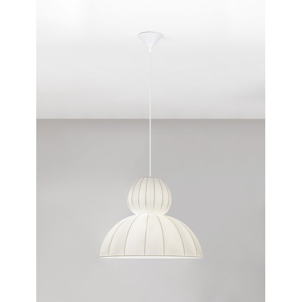 Mattvalge kangast ripplamp ø 50 cm Delina - Nova Luce-image-4