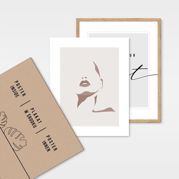 Plakatite komplekt raamides, 3 tk 42x52 cm -image-1