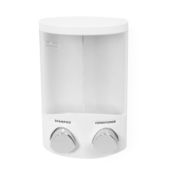 Valge isekinnituv plastikust seebidosaator 620 ml Duo – Compactor-image-4