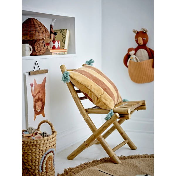 Pruunist kangast laste mänguasjakorv 46x7,5x33 cm Toto - Bloomingville Mini-image-1