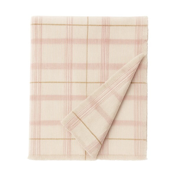 Heleroosa puuvillane laste voodikate 140x200 cm Tartan Rose - Lorena Canals